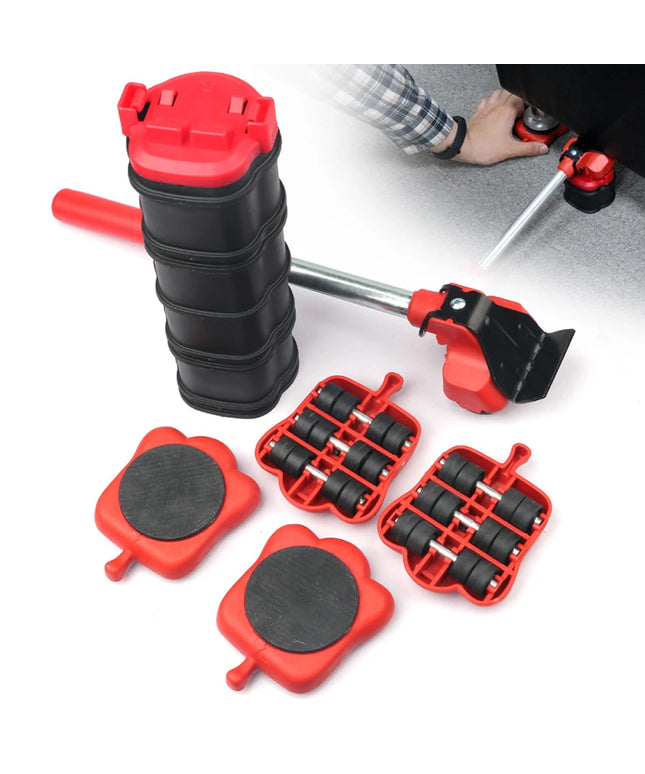 Professional Furniture Mover Tool Set Heavy Stuffs Transport Lifter Wheeled Mover Roller with Wheel Bar Moving Hand Device