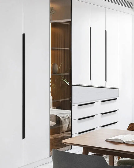 Hidden Handles for Furniture Kitchen Cabinet Handles Minimalist Wardrobe Cupboard Drawer Knobs Aluminum Alloy Furniture Handles