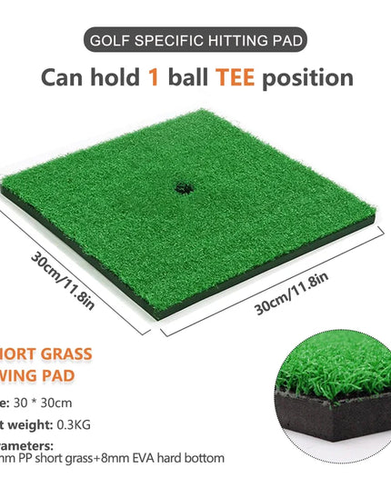 Golf Hitting Mat Indoor Outdoor Golf Training Aids Mini Practice Durable PP Grass Pad Backyard Exercise Golf Mat
