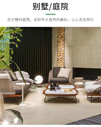 Lounge Terrace Sofa 3 Person Balcony Outdoor Sofa Garden Single Muebles De Jardin De Exterior Outdoor Patio Furniture