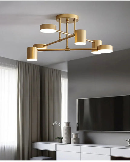 Modern LED Ceiling Chandelier White 6 Heads Hanging Lamp Light  For Ceiling Dining Living Rooms Bedroom Hall Home Decor Fixtures