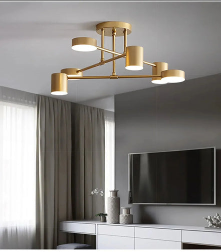 Modern LED Ceiling Chandelier White 6 Heads Hanging Lamp Light  For Ceiling Dining Living Rooms Bedroom Hall Home Decor Fixtures