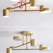 Modern LED Ceiling Chandelier White 6 Heads Hanging Lamp Light  For Ceiling Dining Living Rooms Bedroom Hall Home Decor Fixtures