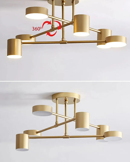Modern LED Ceiling Chandelier White 6 Heads Hanging Lamp Light  For Ceiling Dining Living Rooms Bedroom Hall Home Decor Fixtures