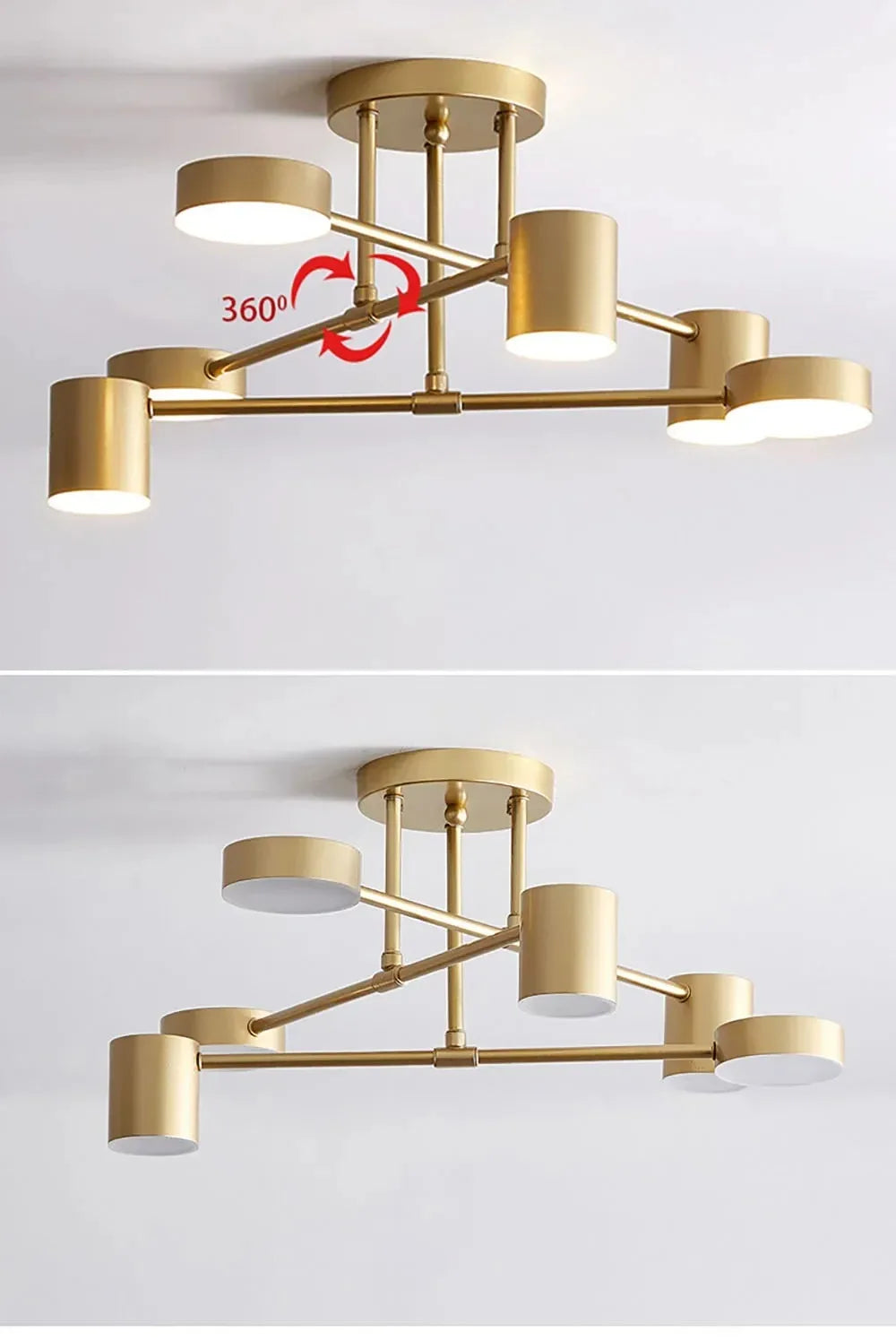 Modern LED Ceiling Chandelier White 6 Heads Hanging Lamp Light  For Ceiling Dining Living Rooms Bedroom Hall Home Decor Fixtures