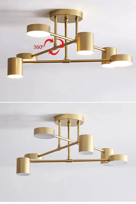 Modern LED Ceiling Chandelier White 6 Heads Hanging Lamp Light  For Ceiling Dining Living Rooms Bedroom Hall Home Decor Fixtures