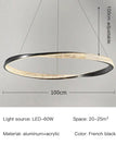 1 Ring-100cm / Electroplating black / Dimmable with remote