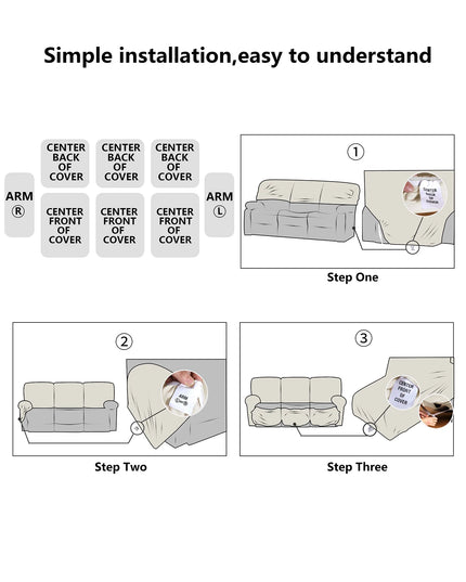 4/6/8pcs a set, double-sided jacquard braid Chivas sofa cover, elastic soft sofa recliner cover decorative protection