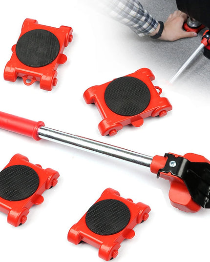 Professional Furniture Mover Tool Set Heavy Stuffs Transport Lifter Wheeled Mover Roller with Wheel Bar Moving Hand Device