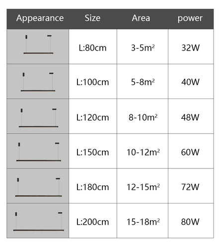 Modern LED linear chandelier for dining room office white bar pendant lights kitchen island lighting black minimalist lamp