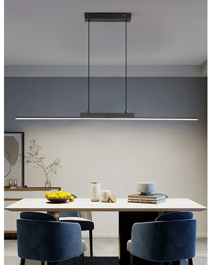Modern LED Chandelier Featuring Minimalist Linear Panel Design 80/100cm Textured Pendant Light For Dining Rooms Bedrooms  Studie
