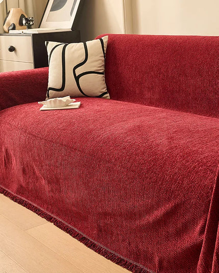 Home Sofa Cover With Tassel Living Room Sofas Blanket Cover Sofa Cover Seat 3 Seater Sofa Blanket Cover Beige