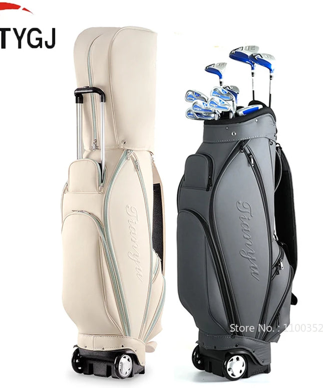 TTYGJ Golf Bag Lightweight Waterproof Stand Package with Wheel Men Women High Capacity Golf Cart Club Standard Bags