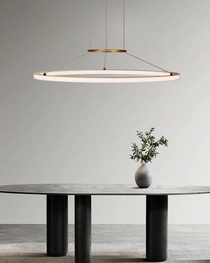 Modern Round Restaurant Chandelier Lighting LED Used For Kitchen Living Room Decoration Hanging Ring Dining Room Table Lamps