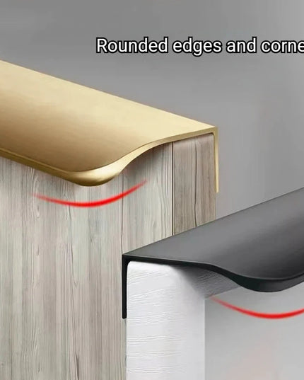 Hidden Handles for Furniture Kitchen Cabinet Handles Minimalist Wardrobe Cupboard Drawer Knobs Aluminum Alloy Furniture Handles