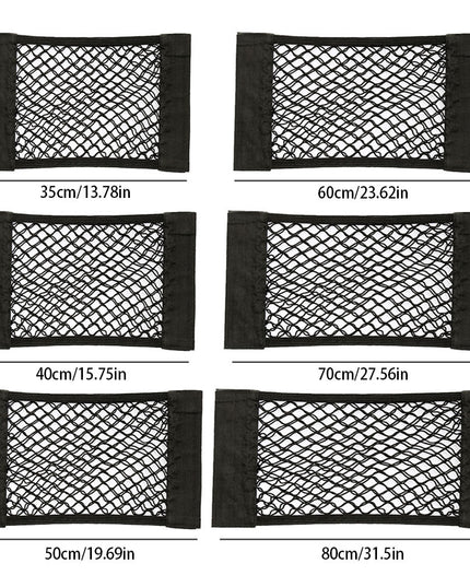 Car Back Rear Trunk Bag Organizer Mesh Net Auto Seat Back Storage Bag Pocket Universal Car Stowing Tidying Elastic String Net