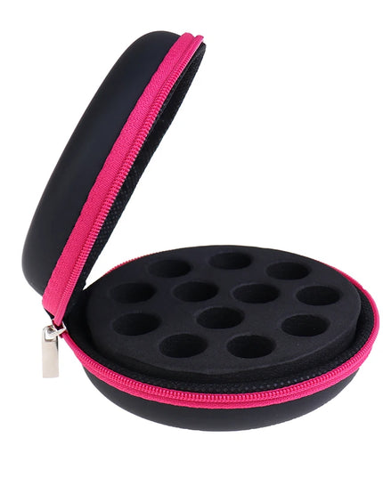 12 Bottles1ml 2ml  Round Essential Oil Storage Bag Essential Oil Organizer Case