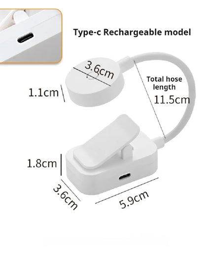 Rechargeable Portable LED Table Lamp Book Lights Adjustable Eye Protection Night Light Mini 360°Clip-On Reading Battery Desk Lam