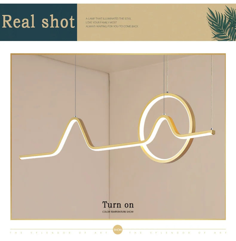 Modern LED Ceiling Chandelier Dining Table Indoor Lighting Chandeliers Kitchen Pendant Light Living Room Decoration Hanging Lamp