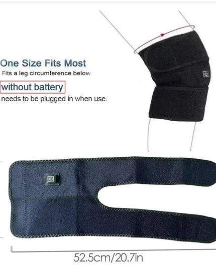 Electric knee heating pad - A USB-powered warming knee strap, suitable for joints, with adjustable heating band, ideal for daily