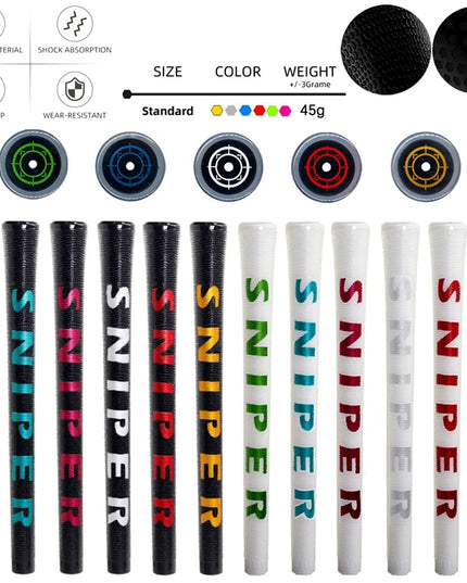 Golf Club Grips for Men and Women Transparent Colorful Non-slip Shock-absorbing Golf Irons/woods Universal Grips