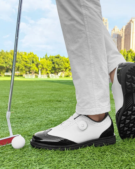 New Men's Golf Shoes Are Easy To Put On And Take Off. Made Of Genuine Leather Material, They Are Non Slip And Casual Sports Shoe