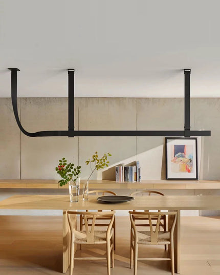Modern LED Leather Chandelier Minimalist long chandelier For Living Room Kitchen Island Decor Dining Table Hanging Lamp fixtures