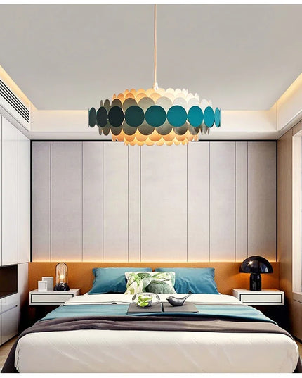 Modern Creative Dining Room Chandelier LED Colorful Hanging Light Bedroom Home Indoor Minimalist Living Room Pendant Lights
