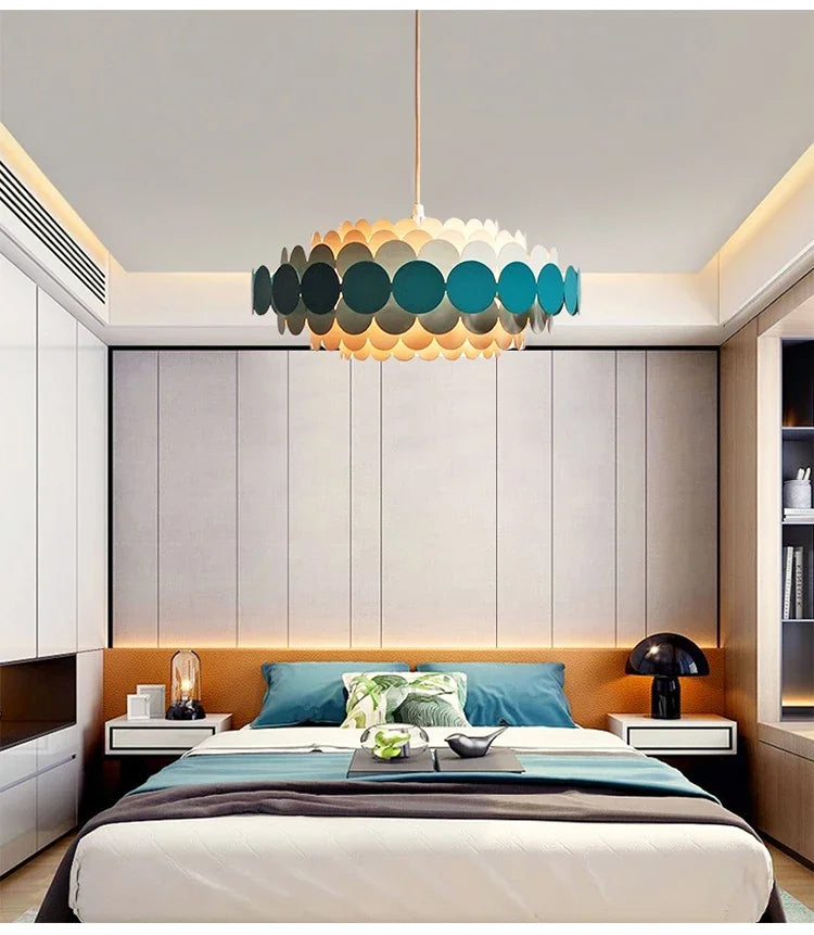 Modern Creative Dining Room Chandelier LED Colorful Hanging Light Bedroom Home Indoor Minimalist Living Room Pendant Lights