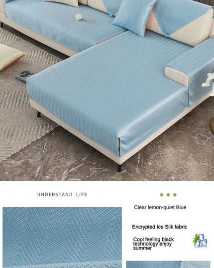 Ice Silk Sofa Cushion Summer Summer Cool Cushion Cushion 2023 New Anti slip Backrest Full Cover Cloth Towel Set