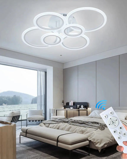 Modern LED Chandelier Home Lighting Ring Ceiling Mount Chandelier Living Room Bedroom Lighting lustre Ceiling pendant lamp