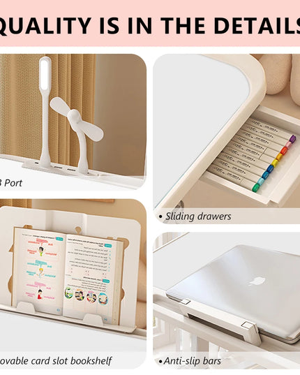 Computer Desk Bed Top Desk Adjustable Folding Simple Home Bedroom Sitting Floor Bay Window Laptop Office Small Desk Board