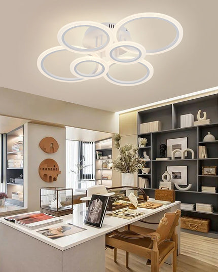 Modern LED Chandelier Home Lighting Ring Ceiling Mount Chandelier Living Room Bedroom Lighting lustre Ceiling pendant lamp