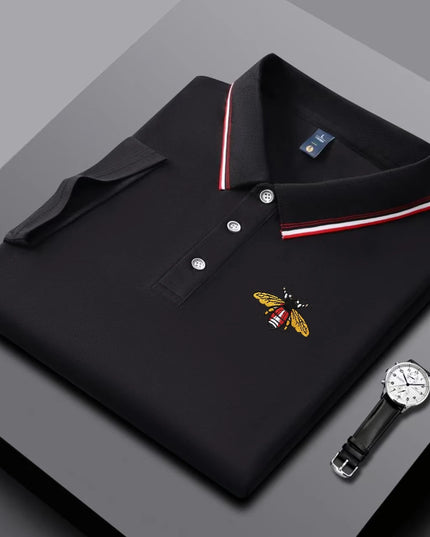 New Embroidered Short Sleeved Polo Shirt for Summer, Comfortable, Cool, Breathable Golf Business Casual Top T-shirt