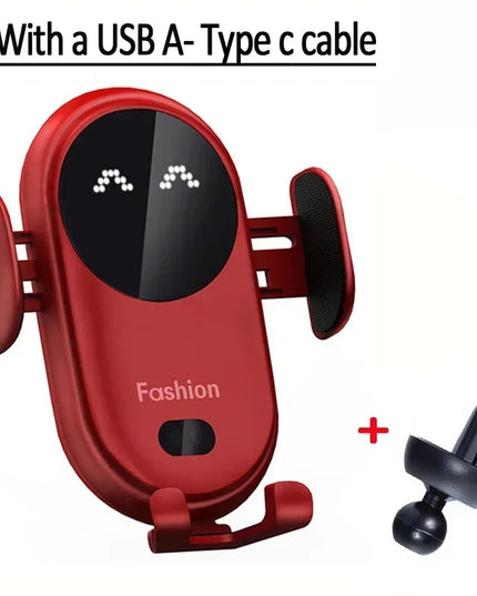 VIKEFON 30W Car Wireless Charger Car Phone Holder for iPhone 12 Pro Max 11 Pro X MAX 8 7 Plus Intelligent Infrared Phone Holder