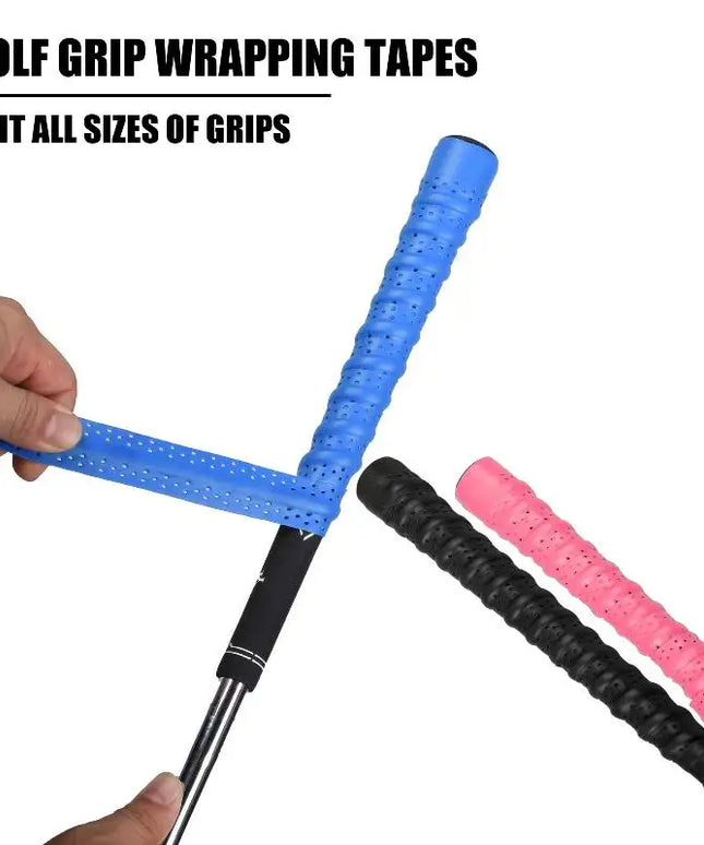 PU Leather Golf Club Grip Tape, Non-Slip Sweatproof, Quick and Easy Replacement, Enhances Swing Stability