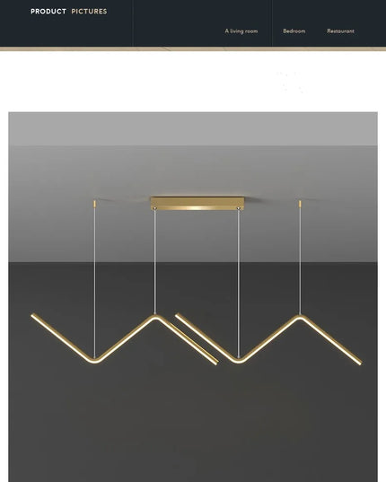 Modern LED irregular long chandelier adjustable chandelier dining room bedroom kitchen home decoration lighting