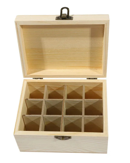 Essential Oil Wooden Storage Box 12/25 Slots Carry Organizer Essential Oil Bottles Aromatherapy Container Storage Box Case