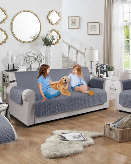 Sofa Covers Waterproof Sofa Slipcovers 1/2/3/4 Seater Non Slip Cover for Kids Pets Washable Sofa Protector with Elastic Strap