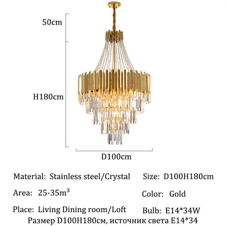 Modern Chandeliers for Living Room Chandelier Luxury Crystal Chandelier Ceiling Lights Lustre Salon Loft Pendant Lighting Lamps