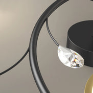 Modern Led Chandelier Gold Aluminum Luxury Pendant Lights For Living Room Bedroom Study Room K9 Crystal Decorative Lamps 90-260V