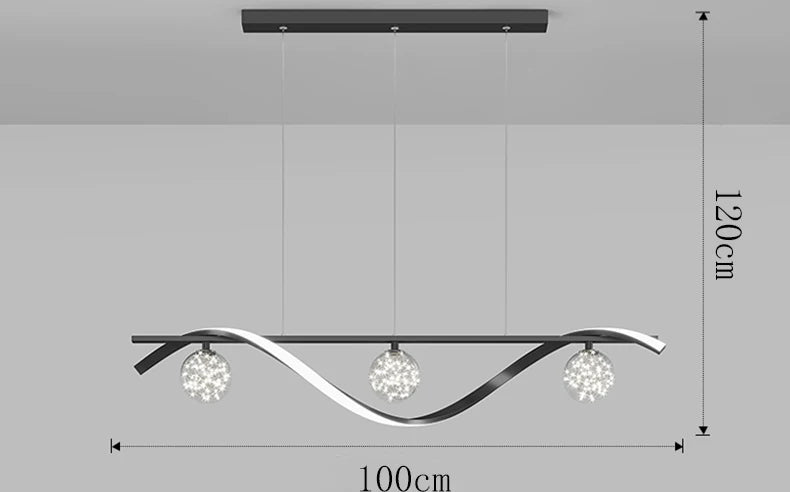 New Modern Led Chandelier For Living Room Dining Room Kitchen Ceiling Pendant Lights Nordic Minimalist Dining Tables Lamps