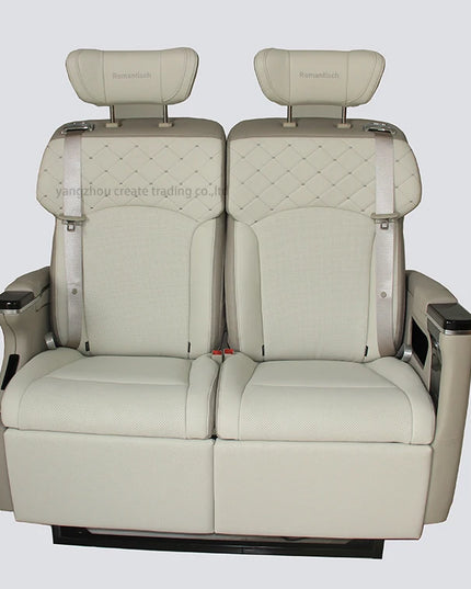 Comfortable Three-Passenger Leather Folding RV Camper Van Sofa Seat Bed Sofa Convertible Into Bed
