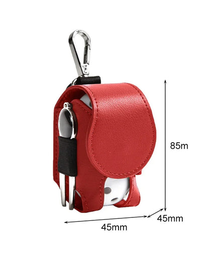 1PC Golf Ball Bags Mini Ball Storage Bags PU Leather Hang On Waist Golf Ball Bag Pouch With Metal Buckle Golf Belt Ball Bags