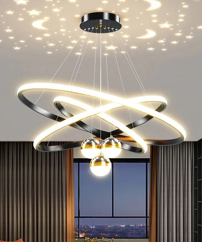 Modern led dining room chandeliers simple ring chandelier living bedroom Lights home indoor lighting decorative Pendant Lamps