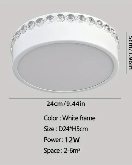 Modern Led Chandelier 12w Small Round Ceiling  Lamp For Living Room Dining  Kitchen Corridor Aisle Star  Lights