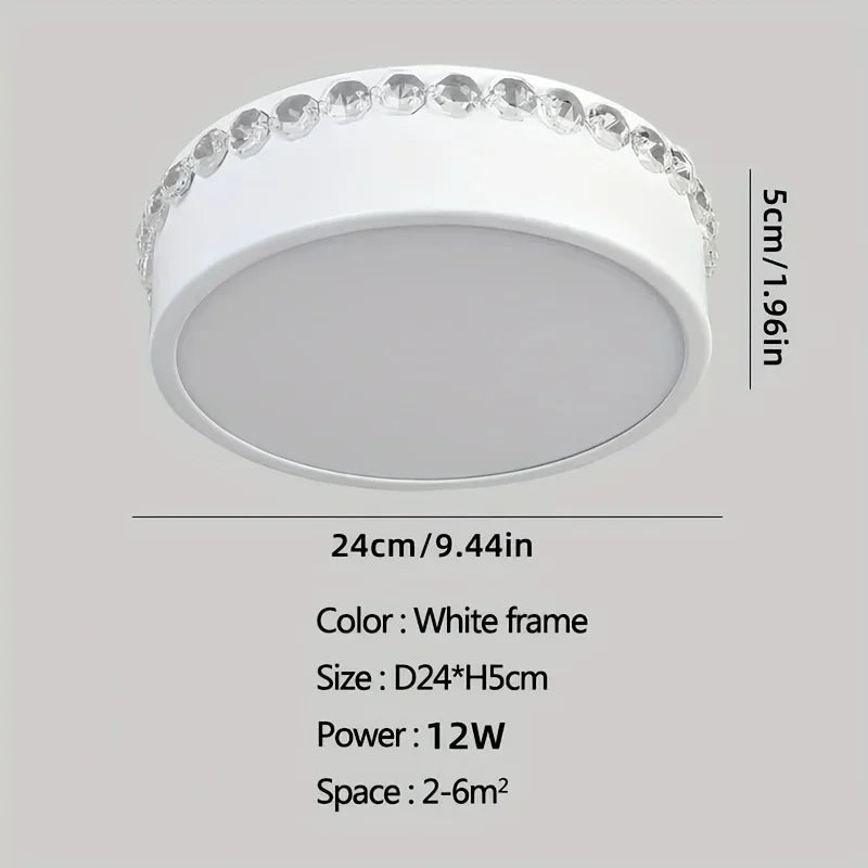 Modern Led Chandelier 12w Small Round Ceiling  Lamp For Living Room Dining  Kitchen Corridor Aisle Star  Lights