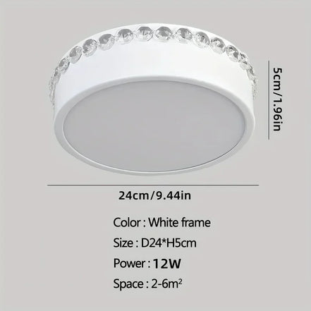 Modern Led Chandelier 12w Small Round Ceiling  Lamp For Living Room Dining  Kitchen Corridor Aisle Star  Lights