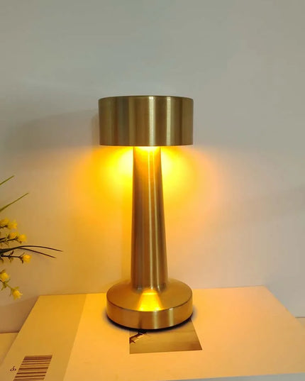 Rechargeable Led Table Lamp Retro Night Light Desk Bar Coffee Dining Room Home Decor Wireless 3 Colors Dimmable Touch Switch