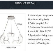 Modern Stylish Lustre LED Chandelier Art Design Pendant Light Living Kitchen Ceiling Lamps Home Room Decoration Lighting Fixture